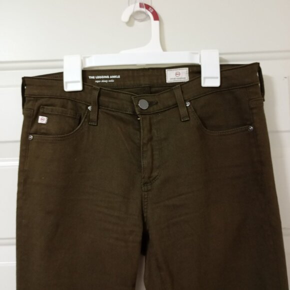 AG Adriano Goldschmied The Legging Ankle Skinny Jeans 27R olive green Womens - Picture 6 of 14